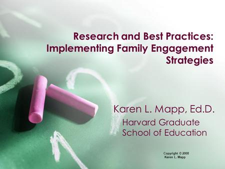 Research and Best Practices: Implementing Family Engagement Strategies