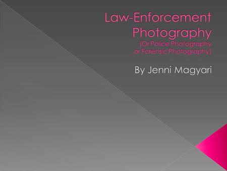  Document crime scenes, accidents and pieces of evidence that may be required to solve legal issues.  The images they produce may be crucial in criminal.