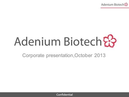 Corporate presentation,October 2013