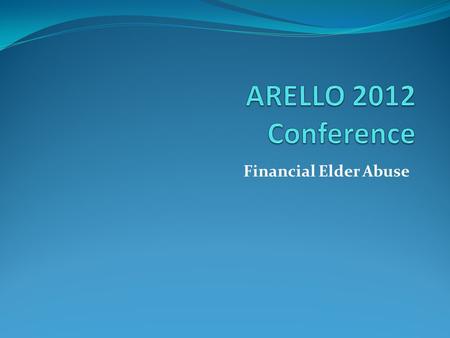 Financial Elder Abuse. Demographic Snapshot By 2041, older adults will make up 25 % of the Canadian population Multi-cultural seniors significant cohort.
