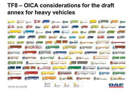 TF8 – OICA considerations for the draft annex for heavy vehicles.