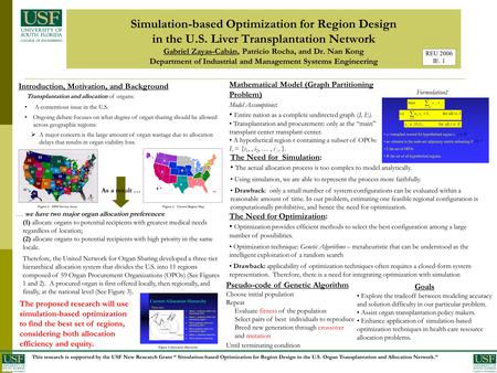 Simulation-based Optimization for Region Design in the U.S. Liver Transplantation Network Gabriel Zayas-Cabán, Patricio Rocha, and Dr. Nan Kong Department.