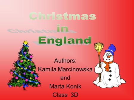 Authors: Kamila Marcinowska and Marta Konik Class 3D.