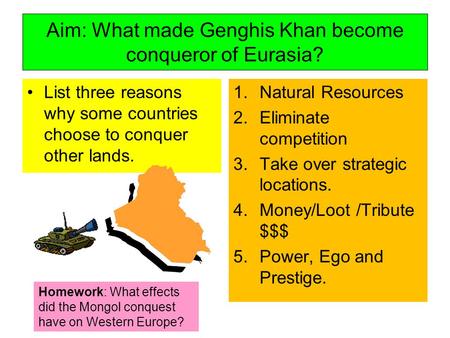 Aim: What made Genghis Khan become conqueror of Eurasia?
