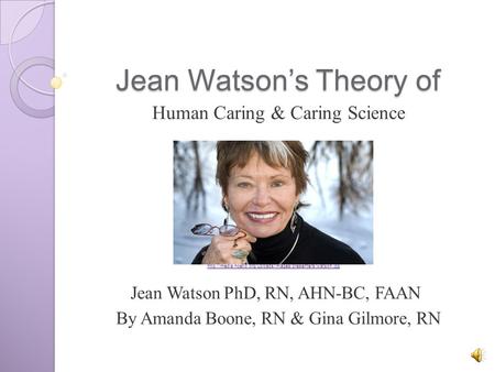 Jean Watson’s Theory of