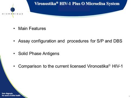 Vironostika® HIV-1 Plus O Microelisa System