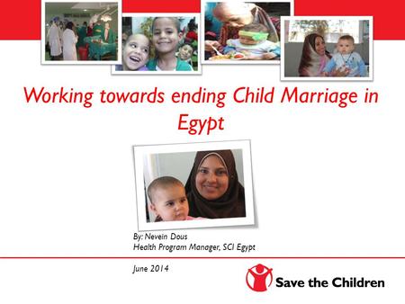 Working towards ending Child Marriage in Egypt