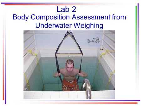 Lab 2 Body Composition Assessment from Underwater Weighing.