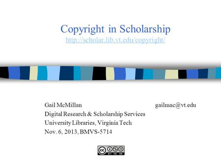 Copyright in Scholarship   Gail Digital Research & Scholarship.