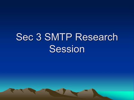 Sec 3 SMTP Research Session. Students who still have NOT submitted Literature Review Terrence 3S2 Chun Jie 3S2 Submit by this week!!