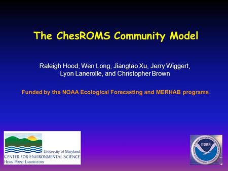 The ChesROMS Community Model