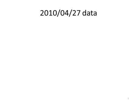 2010/04/27 data 1. 2 MPR data, Courtesy of Dr. Kevin Knupp.