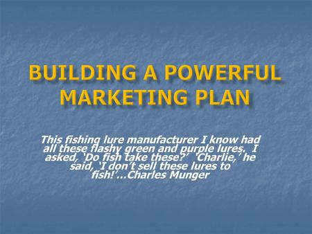 Building a Powerful Marketing Plan