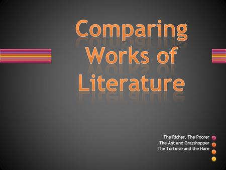 Comparing Works of Literature