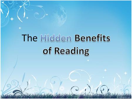 Statistics Even 15 minutes of independent reading a day can expose a child to over a million words of text in a year.