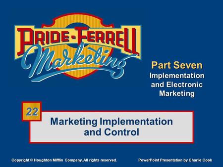 Marketing Implementation and Control