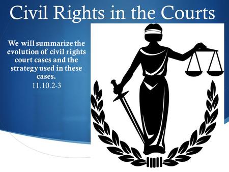 Civil Rights in the Courts