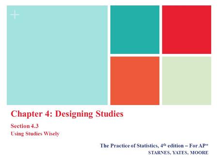 Chapter 4: Designing Studies