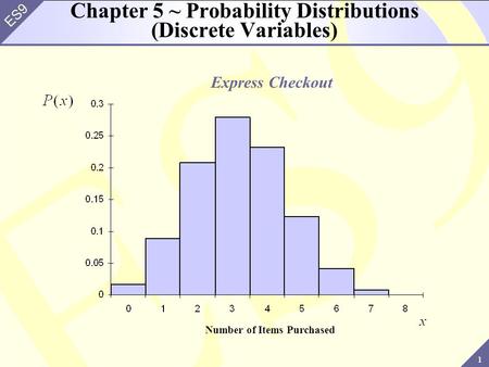 Chapter 5 ~ Probability Distributions (Discrete Variables)