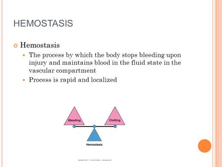 HEMOSTASIS Hemostasis