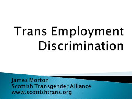 Trans Employment Discrimination