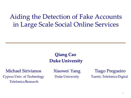 Qiang Cao Duke University