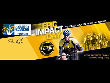 One day, with one goal – get at least one donation for the Peter MacCallum Cancer Centre. IMAGINE If 10,000 riders across the country got just one $100.