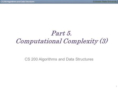 Part 5. Computational Complexity (3)