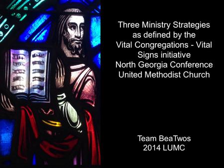 Three Ministry Strategies as defined by the Vital Congregations - Vital Signs initiative North Georgia Conference United Methodist Church Three Ministry.