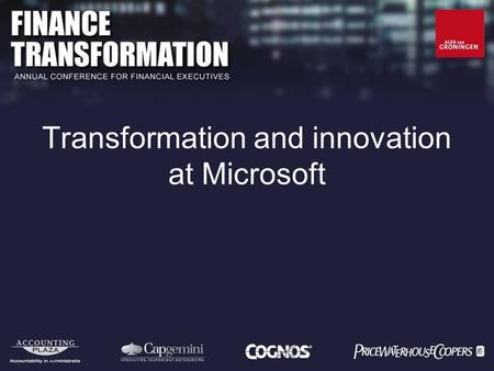 Transformation and innovation at Microsoft