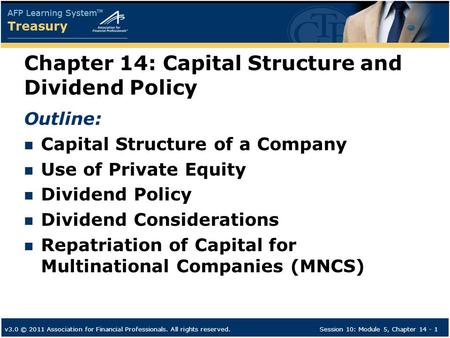 Chapter 14: Capital Structure and Dividend Policy