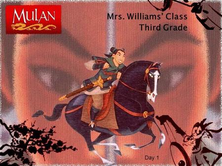 Mrs. Williams’ Class Third Grade Day 1.  I am going to read aloud a story about a young woman who dressed as a man to fight in the American Revolution.