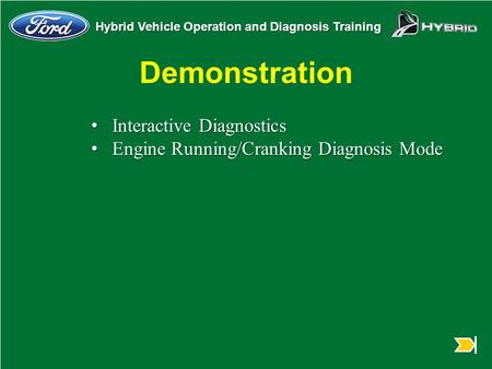 Demonstration Interactive Diagnostics