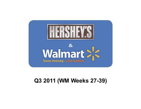 Q3 2011 (WM Weeks 27-39). 4 th Quarter 2008 Grocery / Market Manager November-January 2008 Program: Wks 16 - 32 SSO Shipping: Week 27 12oz Packaged Candy.