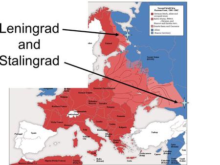 Leningrad and Stalingrad. Significance? Blitzkrieg failed to deliver the knockout blow to Russia Thus Germany would have to fight through the winter The.