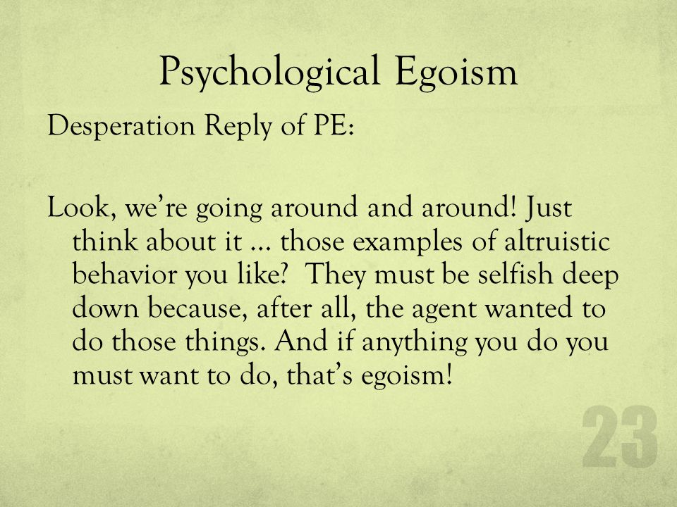 egoism vs altruism philosophy