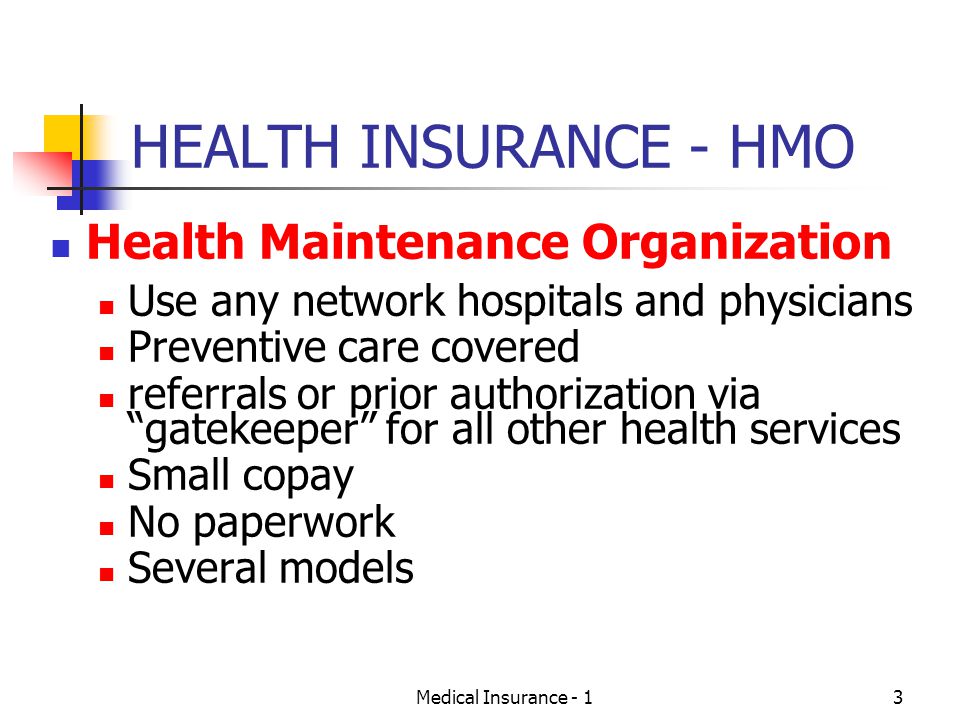 HEALTH INSURANCE - FFS Indemnity or Fee-For-Service - ppt ...