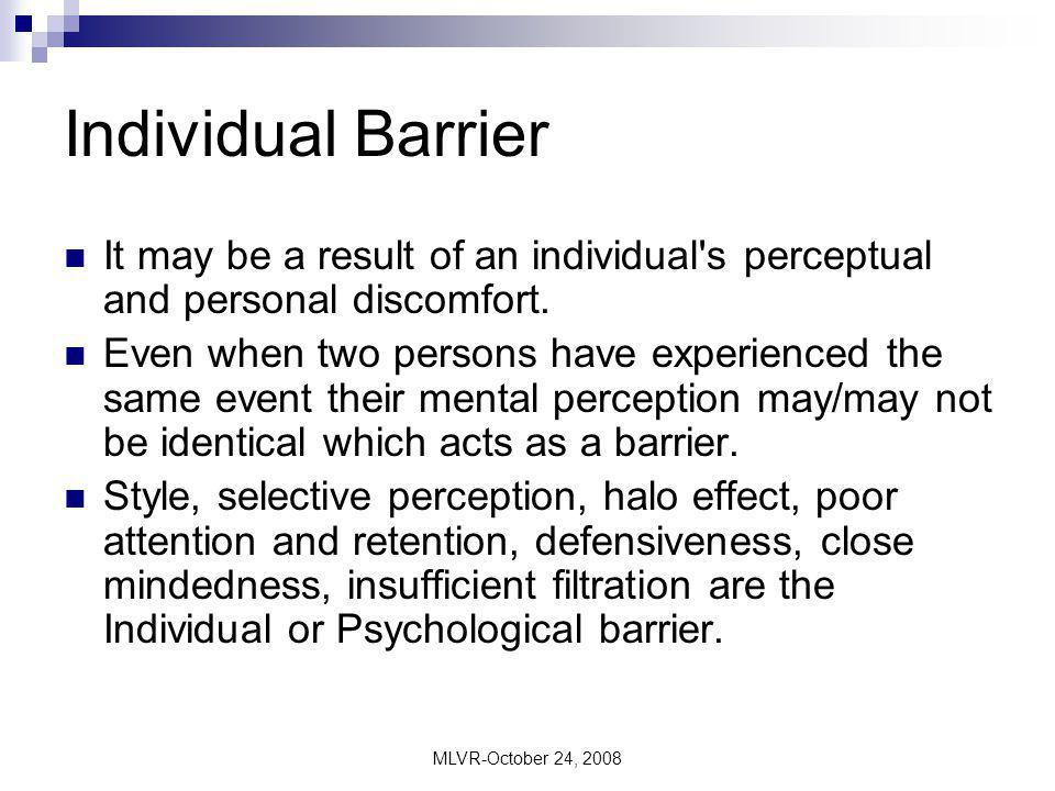 example of perceptual barriers in communication