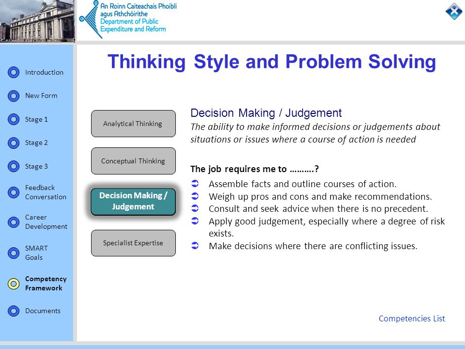problem solving competency
