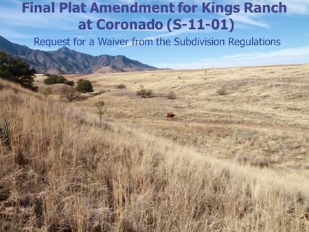Final Plat Amendment for Kings Ranch