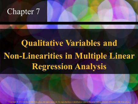 Qualitative Variables and