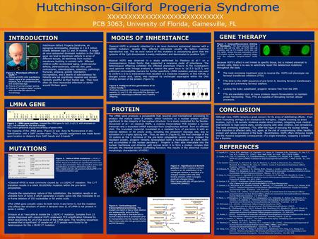 LMNA GENE GENE THERAPY REFERENCES XXXXXXXXXXXXXXXXXXXXXXXXXXXX CONCLUSION INTRODUCTION Hutchinson-Gilford Progeria Syndrome, an egregious laminopathy,
