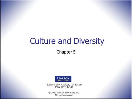 Culture and Diversity Chapter 5.