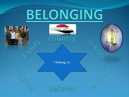 BELONGING country Family religion believes Friends community