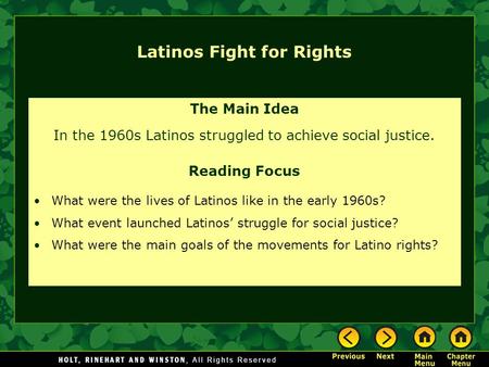 Latinos Fight for Rights