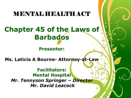 Chapter 45 of the Laws of Barbados