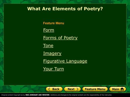 What Are Elements of Poetry?