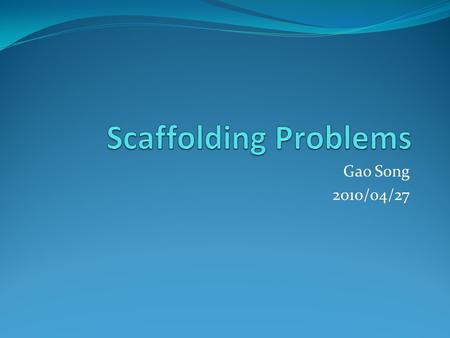 Gao Song 2010/04/27. Outline Concepts Problem definition Non-error Case Edge-error Case Disconnected Components Simulated Data Future Work.