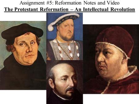 Background Causes of the Protestant Reformation