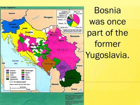 Bosnia was once part of the former Yugoslavia.. During the Cold War, Yugoslavia was ruled by the communist dictator, Tito.